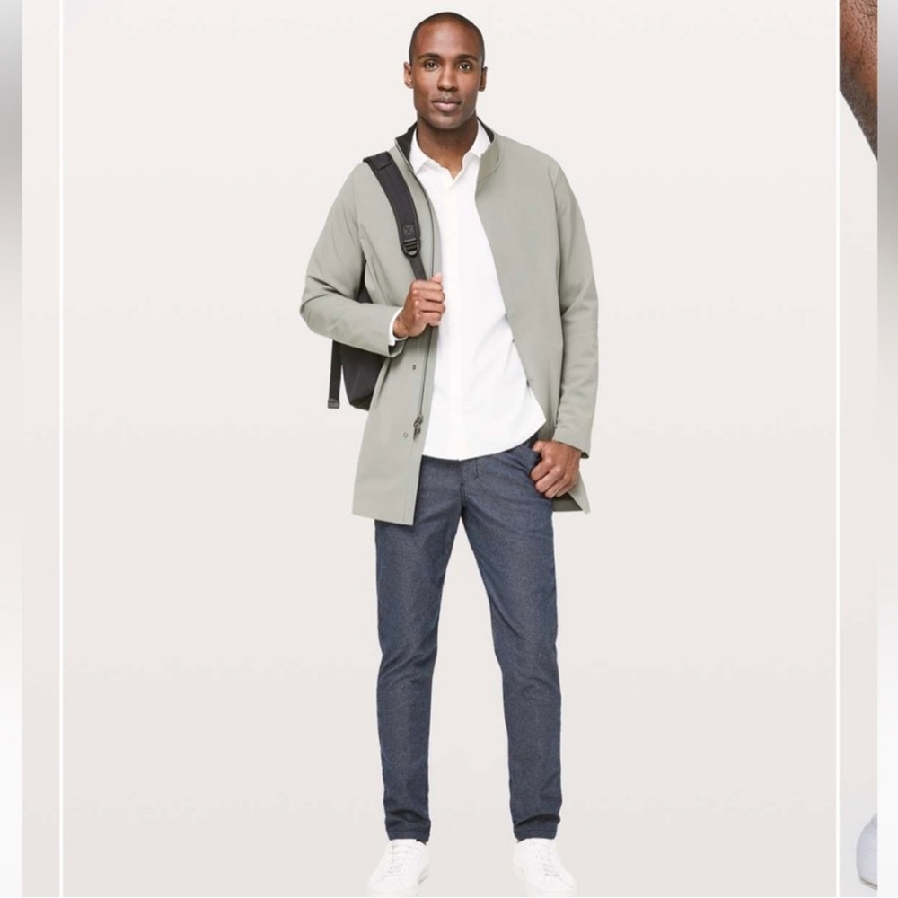 Lululemon Men’s ABC Pant Slim Tech Canvas Heathered Deep Navy 28 x 28